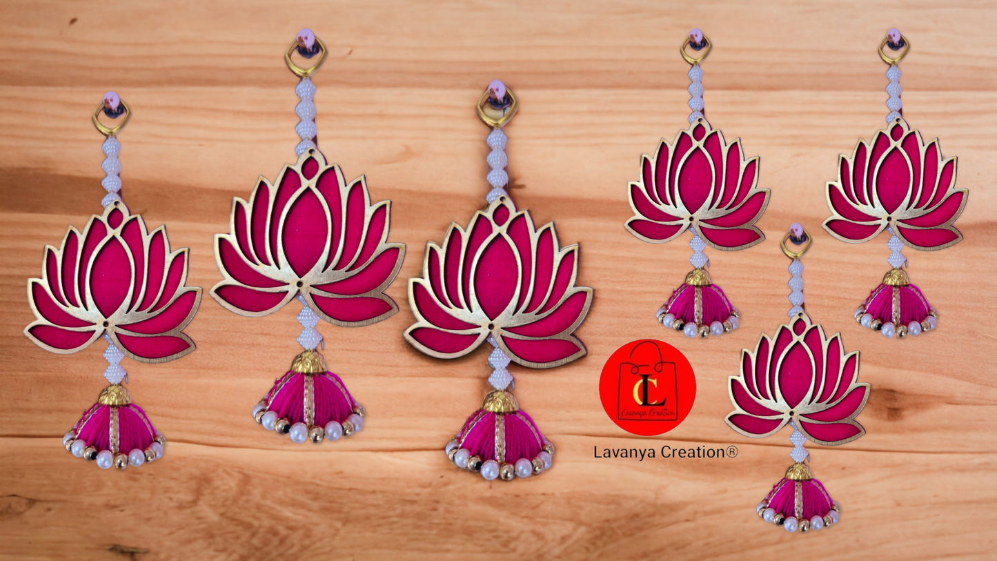 6 lotus door, wall hanging toran